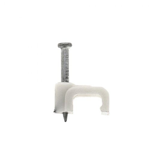 Скобы для крепления кабеля плоские EKF PROxima 8 мм полипропиленовые белые (50 шт.) (plcn-ss-8)