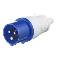 Вилка кабельная прямая переносная Dekraft ВП-102 2Р+РЕ 16 А 220 В IP44