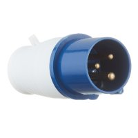 Вилка силовая прямая переносная EKF PROxima 2Р+РЕ 16 А 220 В IP44