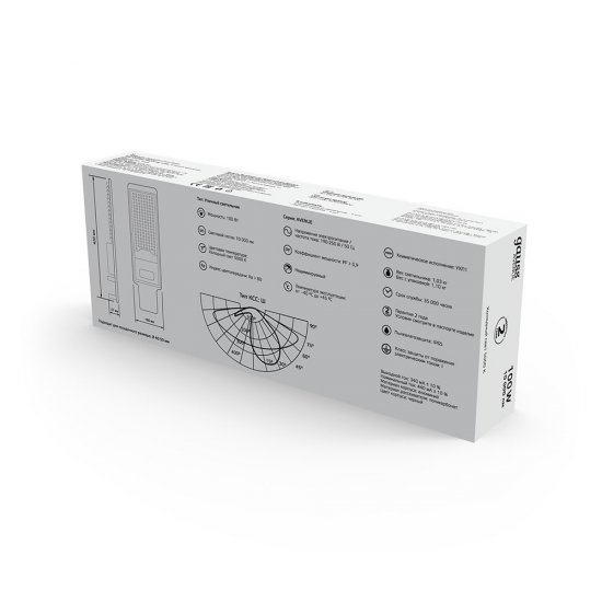 Светильник уличный светодиодный Gauss Avenue 5000К 100 Вт консольный IP65 (629534300)