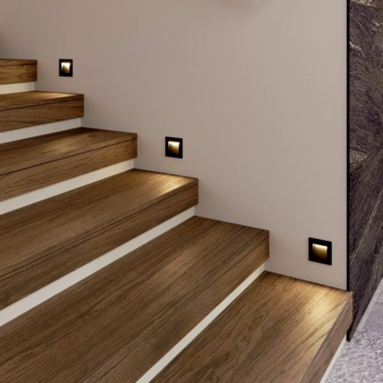 Подсветка для лестниц встраиваемая светодиодная черная 3 Вт 4000К IP65 Elektrostandard Step 6 (a049744)