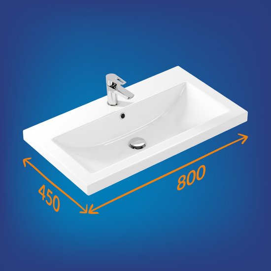 Раковина для тумбы Cersanit Como 80 см