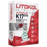 Клей для плитки/ керамогранита/ мозаики/ камня Litokol K17 серый класс C1 25 кг