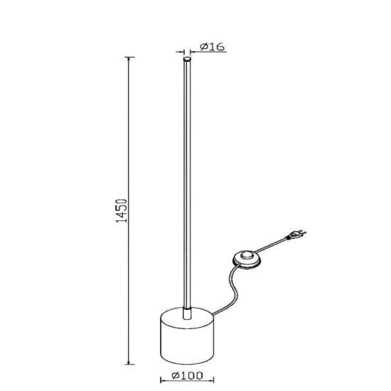 Торшер Maytoni G9 28 Вт черный IP20 (MOD126FL-01B)