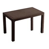 Стол пластиковый Heniver Rattan шоколад 1200х700х750 мм прямоугольный (SPT-R004)