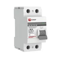 УЗО EKF PROxima ВД-100 80А 1P+N тип AC 300 мА 4,5 кА (elcb-2-80-300-em-pro)