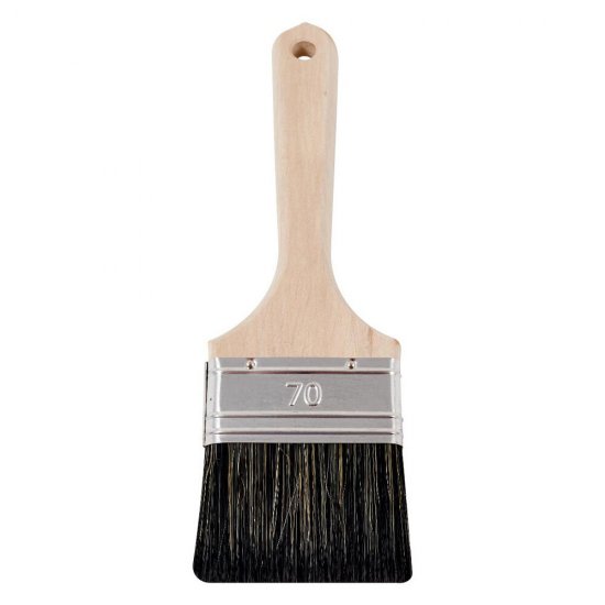 Кисть плоская смешанная щетина деревянная ручка Wenzo Wood 70х14 мм для антисептиков