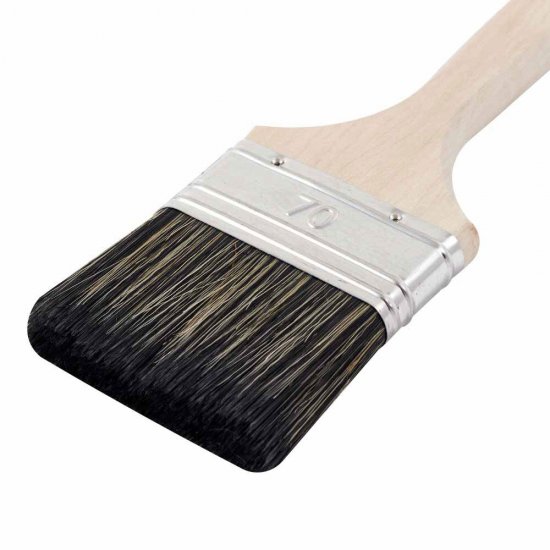 Кисть плоская смешанная щетина деревянная ручка Wenzo Wood 70х14 мм для антисептиков