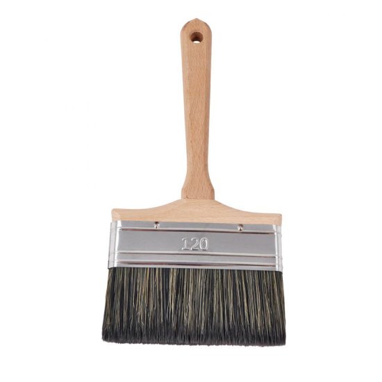 Кисть плоская смешанная щетина деревянная ручка Wenzo Wood 120х18 мм для антисептиков