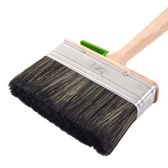 Кисть плоская смешанная щетина деревянная ручка Wenzo Wood 120х25 мм для антисептиков