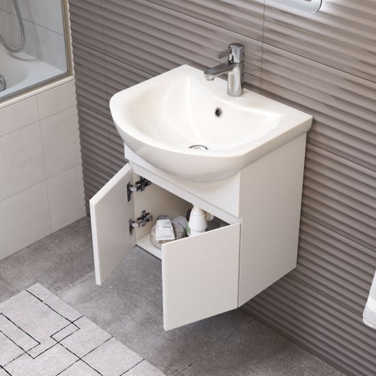 Тумба под раковину Vigo Wing 50 см подвесная белая (tp.WIN.BAL.50.2D белый)