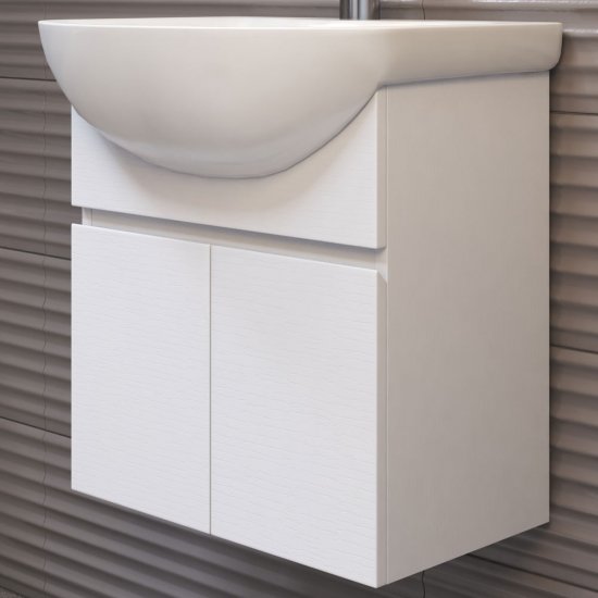 Тумба под раковину Vigo Wing 50 см подвесная белая (tp.WIN.BAL.50.2D белый)