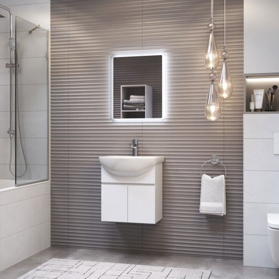 Тумба под раковину Vigo Wing 50 см подвесная белая (tp.WIN.BAL.50.2D белый)