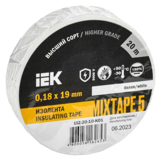 Изолента пвх IEK UIZ-20-10-K01
