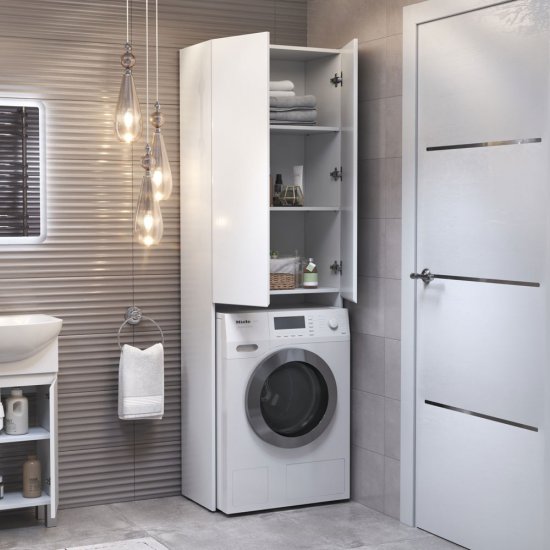 Шкаф над стиральной машиной Vigo Wing 64 см белый (shnr.WIN.64.2D белый)