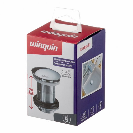 Донный клапан Wirquin клик-клак 1 1/4 без перелива хром (30723104)