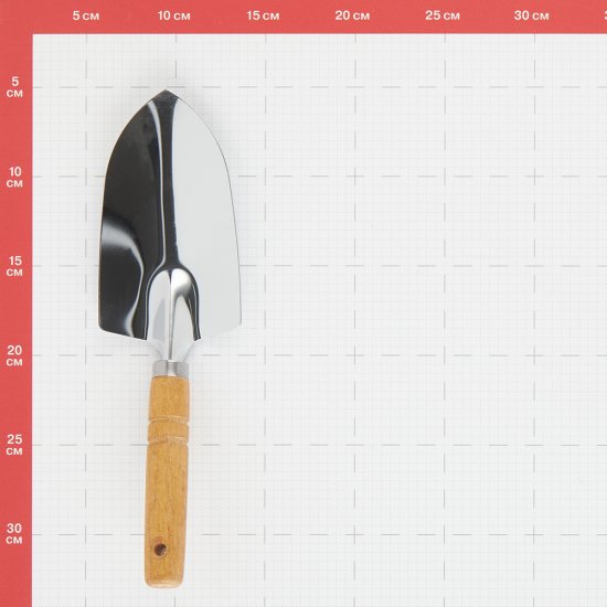 Совок садовый Ваш сад (0532-1) с деревянной ручкой широкий