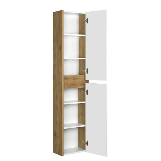 Пенал Aquaton Сканди 35 см подвесной белый/дуб рустикальный