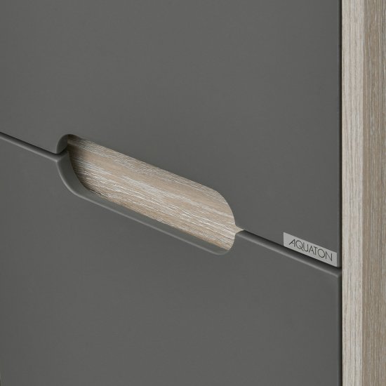 Пенал Aquaton Оливия 40 см подвесной грей/дуб ойстер