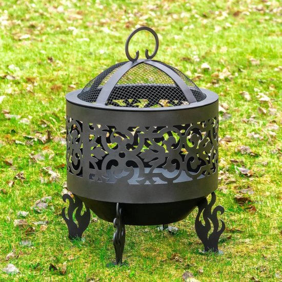 Чаша костровая Ажурная 1000 мм коническое дно 4 ножки