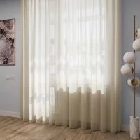 Тюль вуаль молочный 500х280 см Legrand с утяжелителем (58092848)