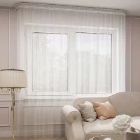 Тюль сетка белый 300х280 см Legrand с утяжелителем (58088709)