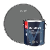 Краска по ржавчине Tikkurila/Tikkivala Metallista темно-серая гладкая глянцевая 2,3 л