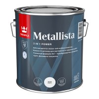 Краска по ржавчине Tikkurila Metallista белая база А гладкая глянцевая 2,3 л