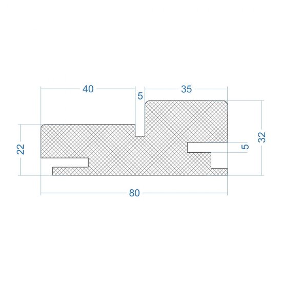 Коробка дверная телескопическая Атум Про X27 80х32х2100 мм ПВХ sweet stratum (2,5 шт.)
