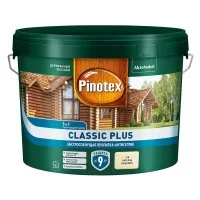 Антисептик Pinotex Classic Plus 3 в 1 декоративный для дерева бесцветный 9 л