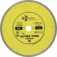 Диск алмазный по керамограниту Trio-Diamond Hot Pres 250x25,4x1,7 мм сплошной мокрый рез (UTW507)