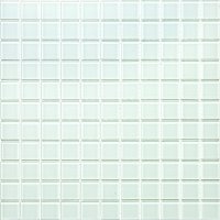 Мозаика Mir Mosaic Natural Color palette белая стеклянная 300х300х4 мм глянцевая
