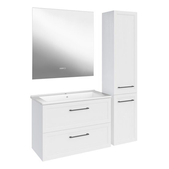 Пенал АСБ-Мебель Белмонти 35 см подвесной белый софт