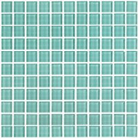 Мозаика Mir Mosaic Natural Color palette темно-голубая стеклянная 300х300х4 мм глянцевая
