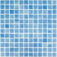 Мозаика Mir Mosaic Natural Steppa голубая стеклянная 315х315х5 мм глянцевая antislip