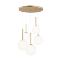 Светильник подвесной Maytoni Basic form E14 200 Вт 18 кв.м золото/белый IP20 (MOD321PL-05G1)
