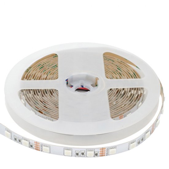 Лента светодиодная SMD 5050 RGB свет 12 В 10 Вт/м 3 м IP20 Apeyron (17КП)