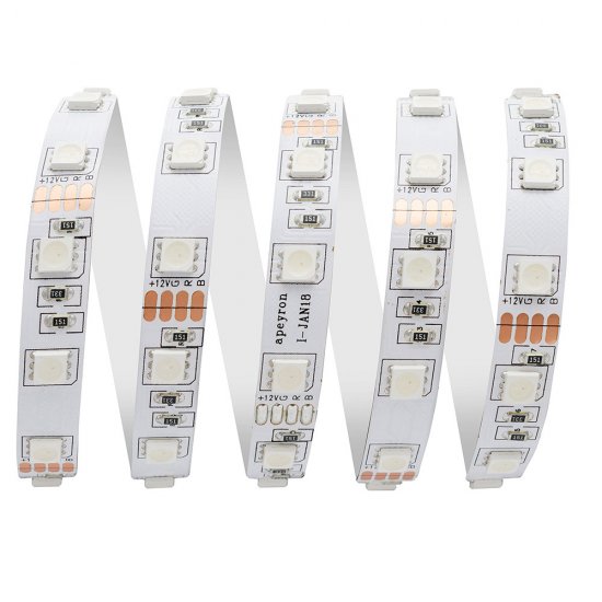 Лента светодиодная SMD 5050 RGB свет 12 В 10 Вт/м 3 м IP20 Apeyron (17КП)