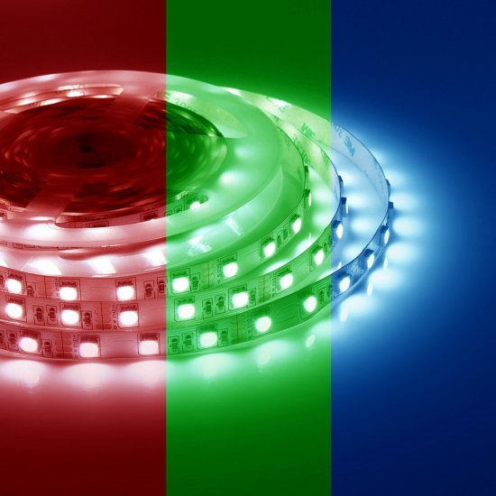 Лента светодиодная SMD 5050 RGB свет 12 В 10 Вт/м 3 м IP20 Apeyron (17КП)