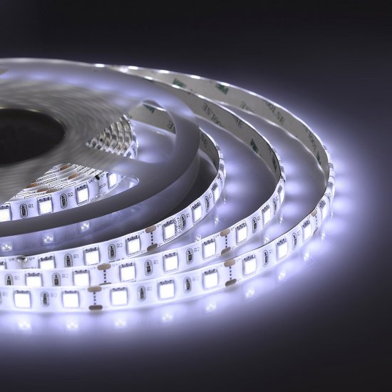 Лента светодиодная SMD 5050 6500К 12 В 14,4 Вт/м 5 м IP20 Apeyron (10BL)