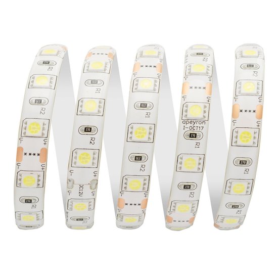 Лента светодиодная SMD 5050 6500К 12 В 14,4 Вт/м 5 м IP20 Apeyron (10BL)