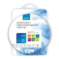 Лента светодиодная SMD 5050 RGB свет 12 В 14,4 Вт/м 5 м IP20 Apeyron (10-33)
