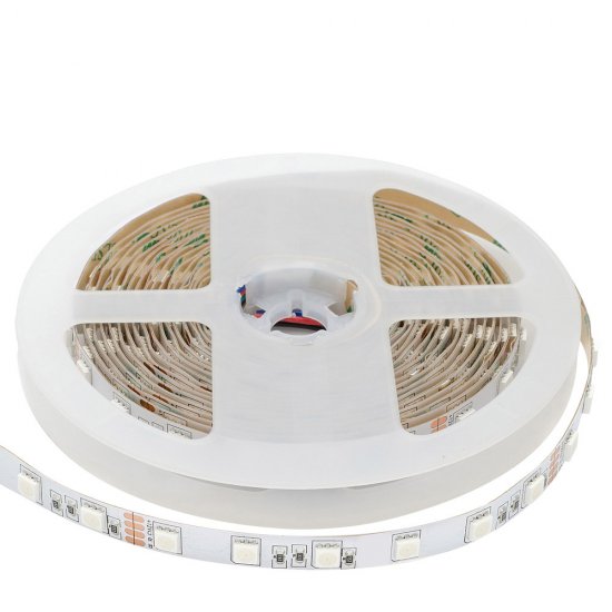 Лента светодиодная SMD 5050 RGB свет 24 В 15 Вт/м 5 м IP20 Apeyron (148КП)