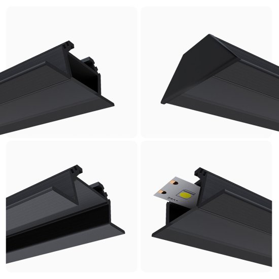 Профиль для светодиодной ленты Apeyron (08-03-Ч) 2 м угловой