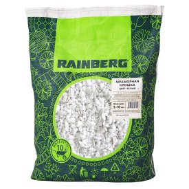 Мраморная крошка Rainberg 5-10 мм 10 кг белая