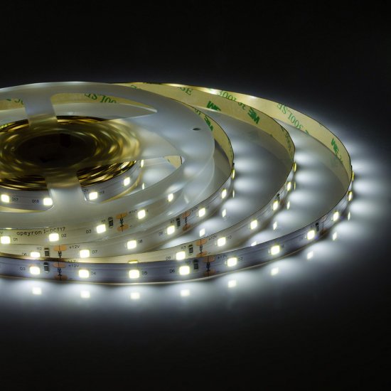 Лента светодиодная SMD 2835 6500К 12 В 8 Вт/м 5 м IP20 Apeyron (36ПРЗ)