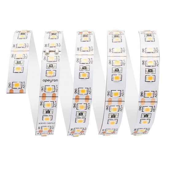 Лента светодиодная SMD 2835 3000К 12 В 12 Вт/м 5 м IP20 Apeyron (51BL)