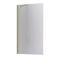 Шторка на ванну распашная 80х140х0,6 см профиль золото WasserKraft Aisch 55P (55Р01-80 Fixed)