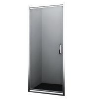 Душевая дверь WasserKraft Salm 27I стекло прозрачное 90х200 см профиль хром 6 мм поворотная (27I04)