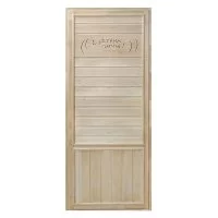Дверь для бани и сауны массив глухая без покрытия DoorWood 700x1800 мм (DW00007)
